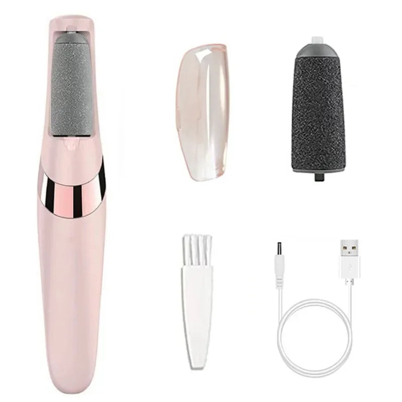 Pink Electric Foot File Callus Remover Pedicure Care Tool