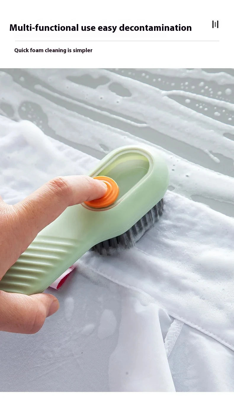 Portable Shoe Cleaner Brush – Liquid Dispense and Soft Bristles