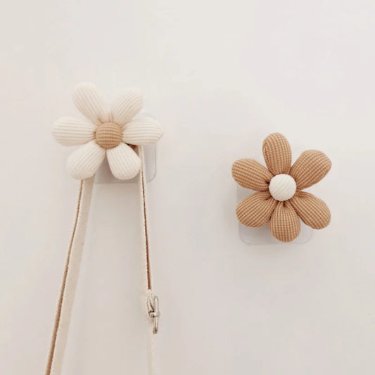 Nordic Wooden Flower Wall Hook – Minimalist Kids Room Decor