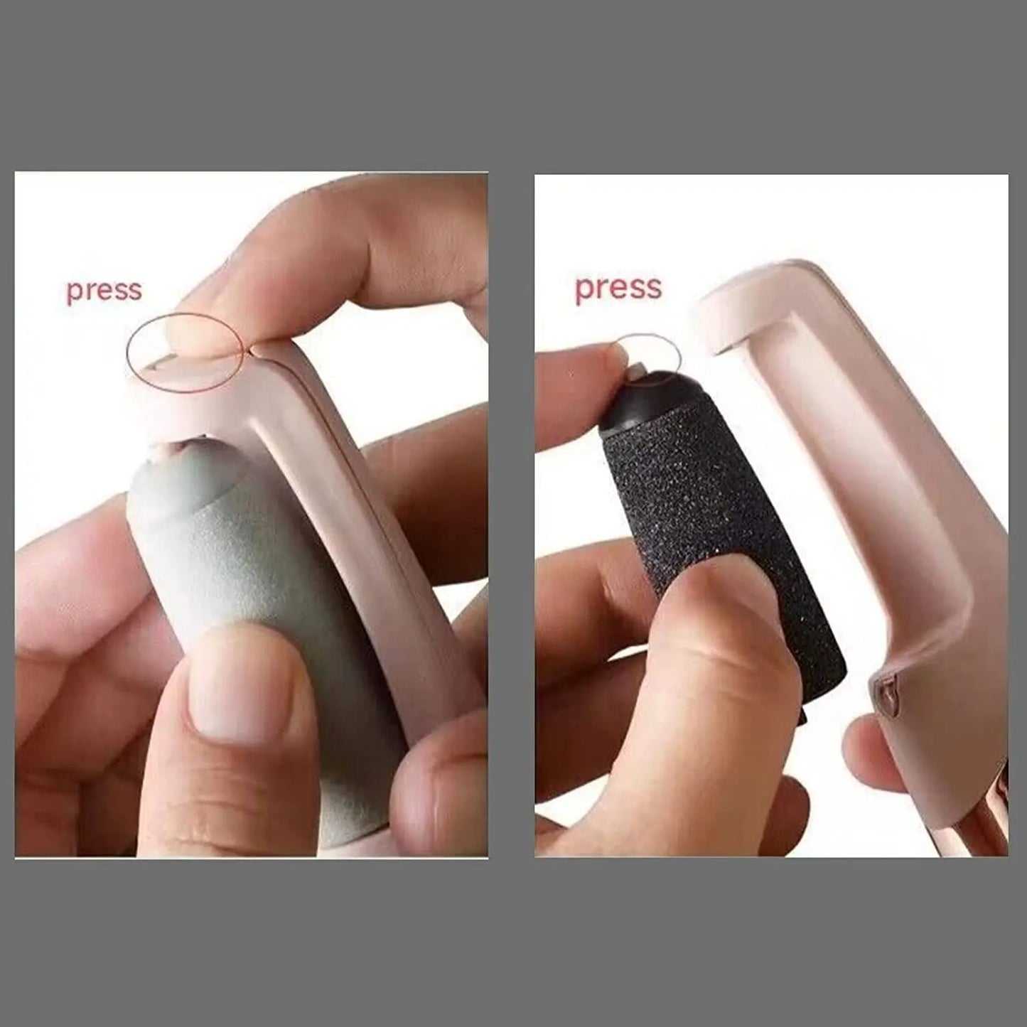 Pink Electric Foot File Callus Remover Pedicure Care Tool