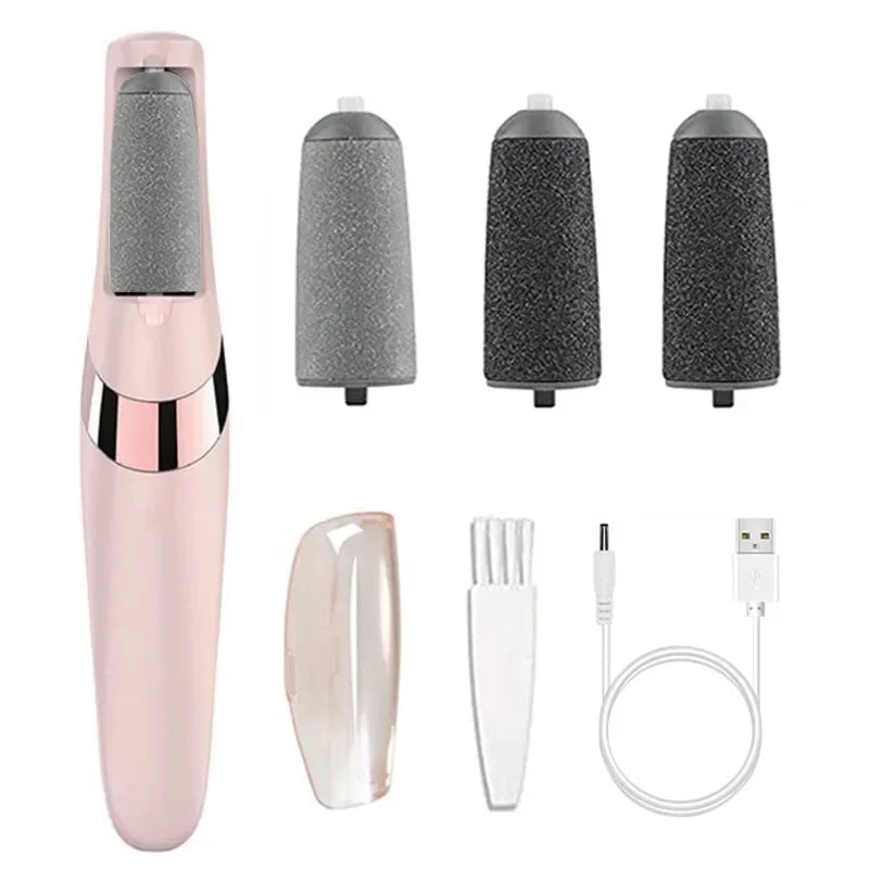 Pink Electric Foot File Callus Remover Pedicure Care Tool