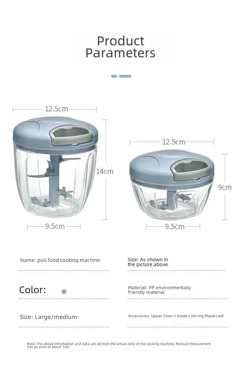 Multifunction Manual Grinder for Kitchen Use – Garlic, Ginger, Meat, Veggie Chopper Tool