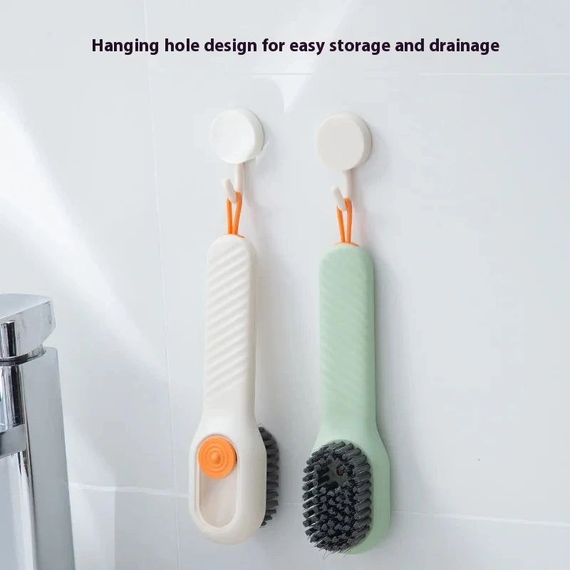 Portable Shoe Cleaner Brush – Liquid Dispense and Soft Bristles