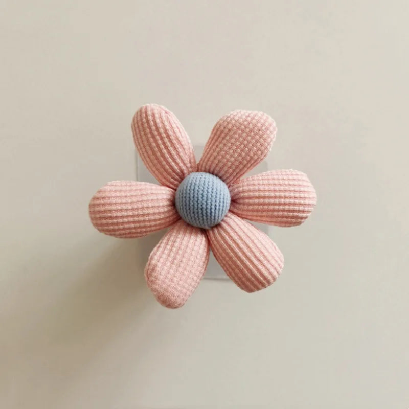 Nordic Wooden Flower Wall Hook – Minimalist Kids Room Decor