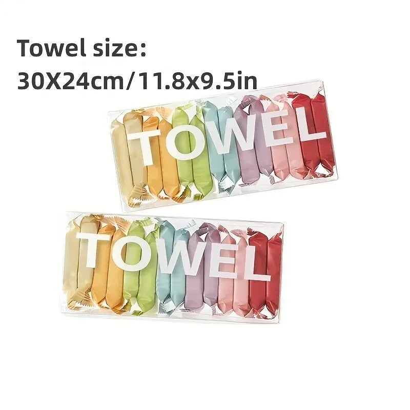 Compact Travel Washcloths – 14pcs Thick Disposable Beauty Towels