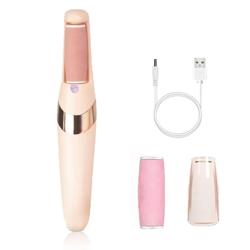 Pink Electric Foot File Callus Remover Pedicure Care Tool