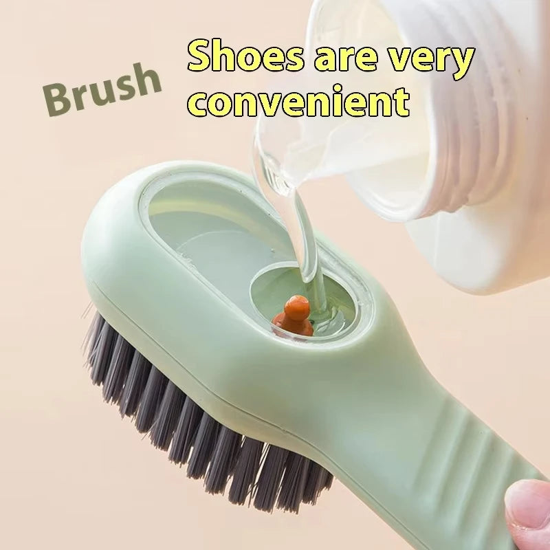 Portable Shoe Cleaner Brush – Liquid Dispense and Soft Bristles