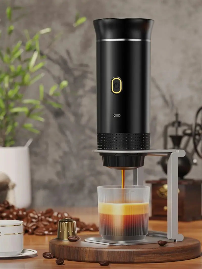 Portable 3-in-1 Espresso Maker for Car, Home, Travel Use