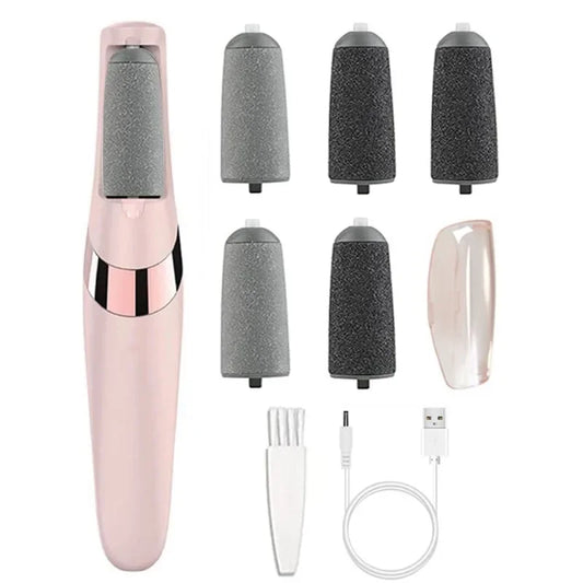 Pink Electric Foot File Callus Remover Pedicure Care Tool