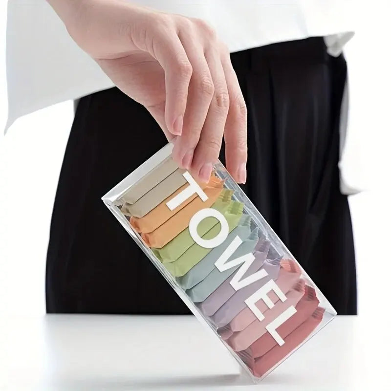 Compact Travel Washcloths – 14pcs Thick Disposable Beauty Towels
