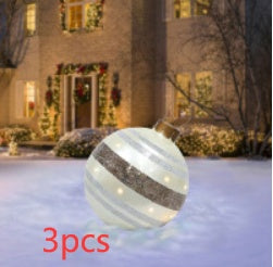 60CM PVC Inflatable Christmas Ornament Ball Outdoor Giant Holiday Decoration