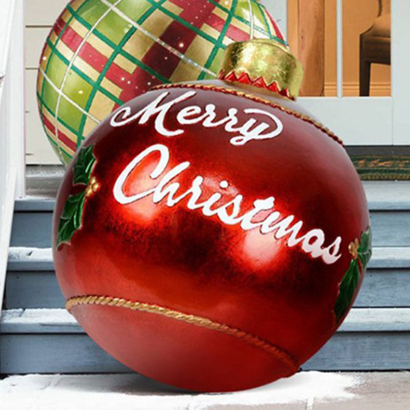 60CM PVC Inflatable Christmas Ornament Ball Outdoor Giant Holiday Decoration
