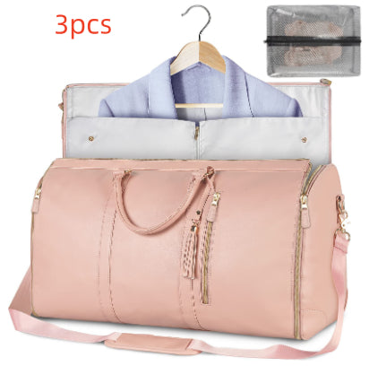 Waterproof Women Travel Duffle Bag Large Capacity Folding Suit Tote