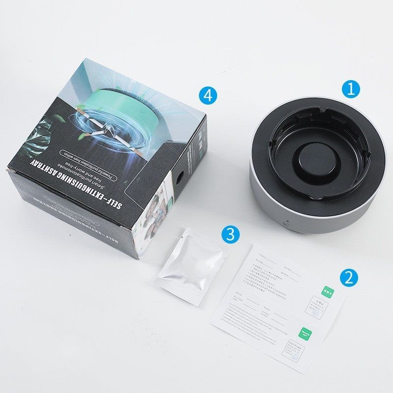 Portable Smoke Purifier Ashtray with Anion Air Purification Tech