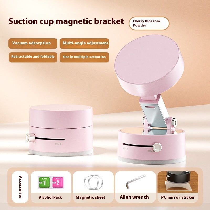 Foldable Magnetic Vacuum Car Phone Holder Suction Cup Hands-Free Mount