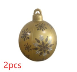 60CM PVC Inflatable Christmas Ornament Ball Outdoor Giant Holiday Decoration