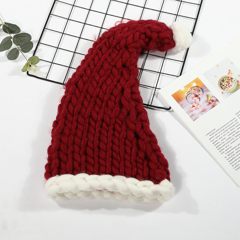 Soft Christmas Plush Pompom Winter Hat for Women Men Child Gift