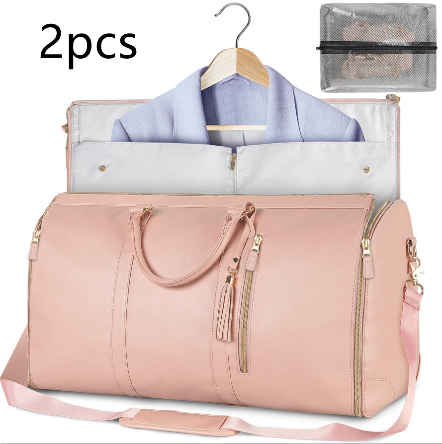 Waterproof Women Travel Duffle Bag Large Capacity Folding Suit Tote
