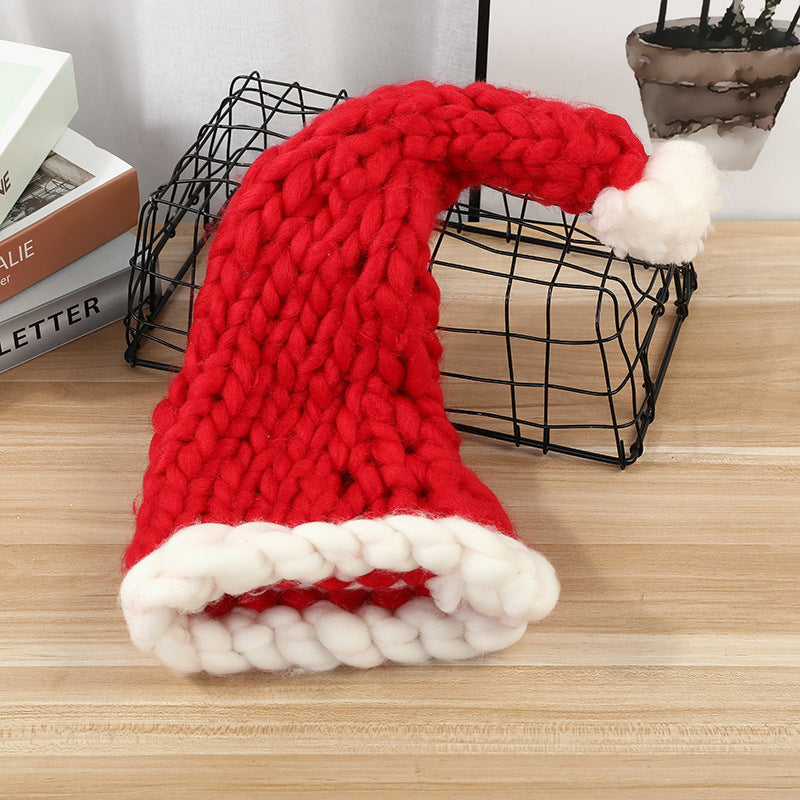 Soft Christmas Plush Pompom Winter Hat for Women Men Child Gift