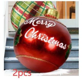 60CM PVC Inflatable Christmas Ornament Ball Outdoor Giant Holiday Decoration