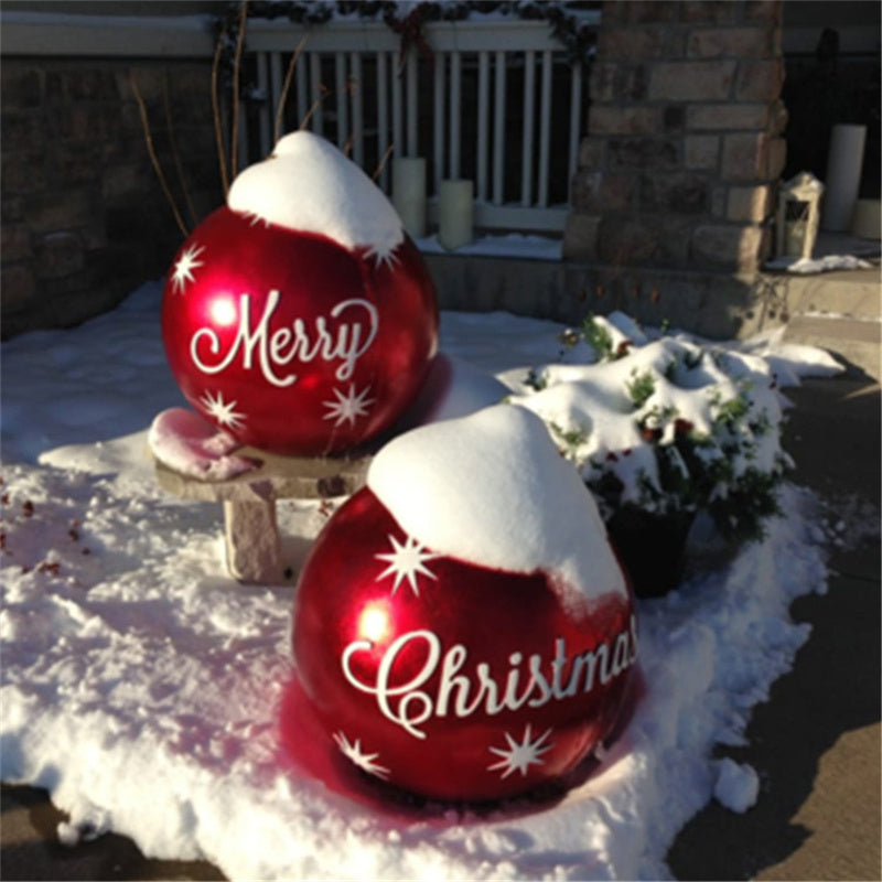 60CM PVC Inflatable Christmas Ornament Ball Outdoor Giant Holiday Decoration