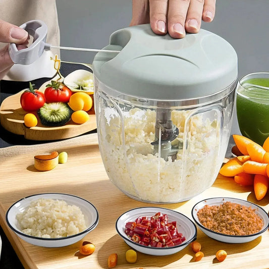 Multifunction Manual Grinder for Kitchen Use – Garlic, Ginger, Meat, Veggie Chopper Tool
