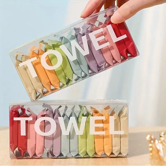 Compact Travel Washcloths – 14pcs Thick Disposable Beauty Towels