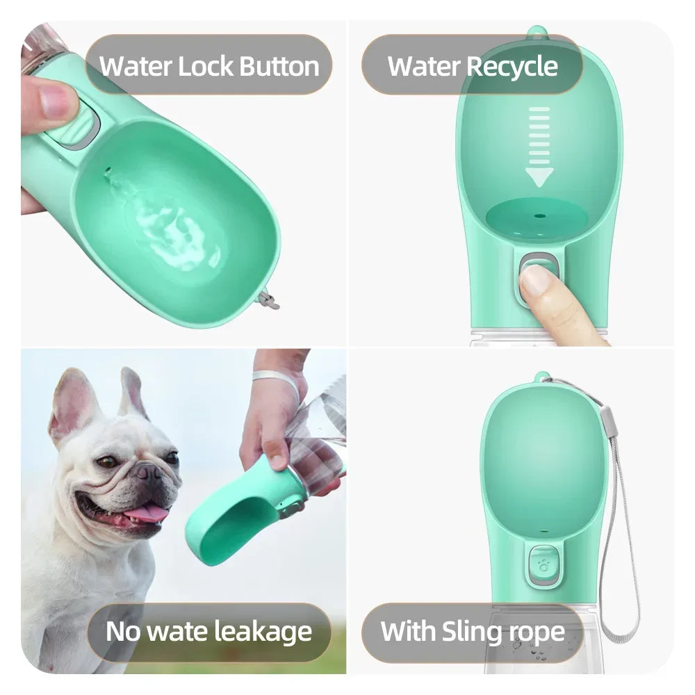 Portable Dog Water Bottle Leakproof Outdoor Pet Drinking Bowl Supplies
