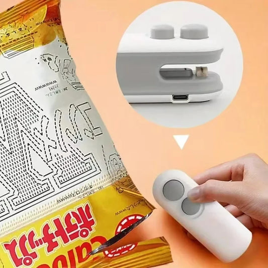 2-in-1 Mini Heat Sealer – Rechargeable Snack Bag Sealer