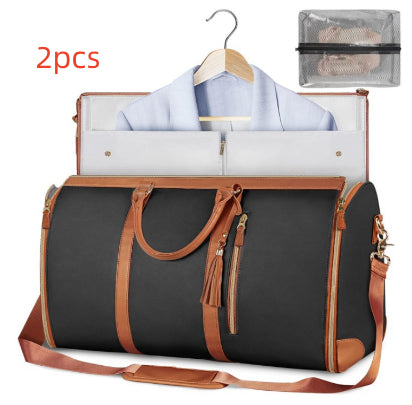 Waterproof Women Travel Duffle Bag Large Capacity Folding Suit Tote