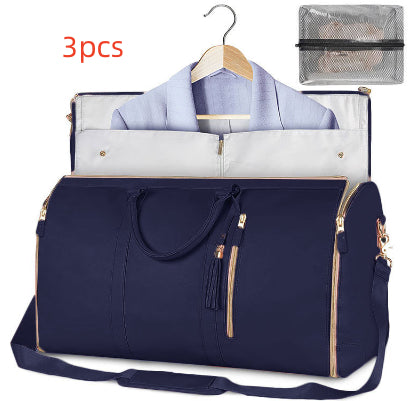 Waterproof Women Travel Duffle Bag Large Capacity Folding Suit Tote