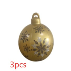 60CM PVC Inflatable Christmas Ornament Ball Outdoor Giant Holiday Decoration