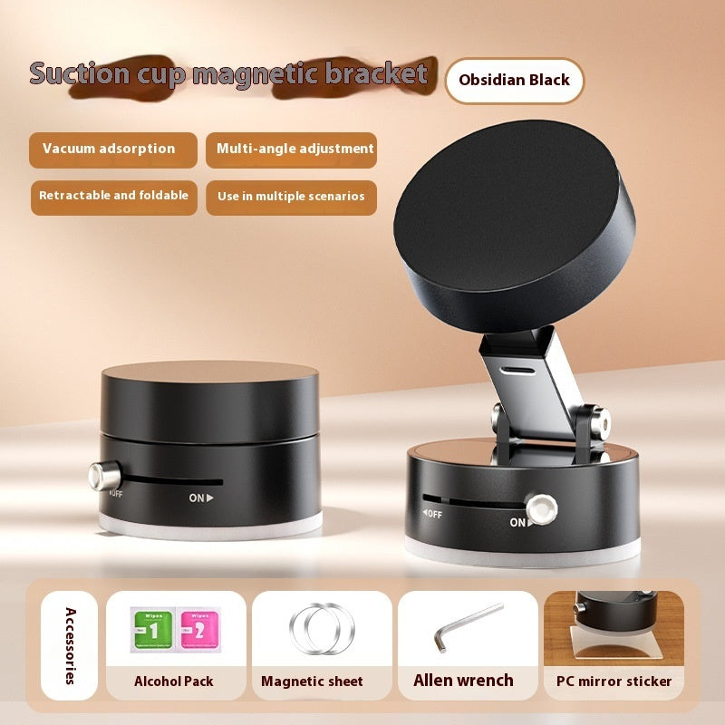 Foldable Magnetic Vacuum Car Phone Holder Suction Cup Hands-Free Mount