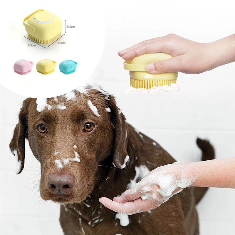 Silicone Dog Bath Gloves Brush Cat Pet Grooming Shampoo Comb
