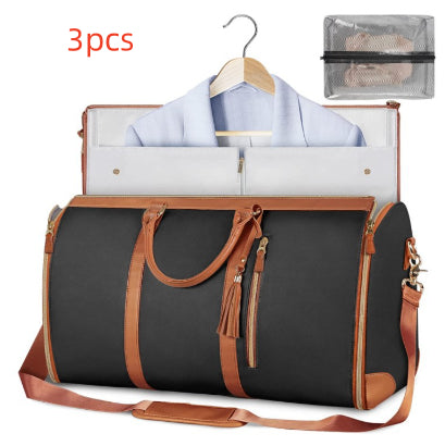 Waterproof Women Travel Duffle Bag Large Capacity Folding Suit Tote