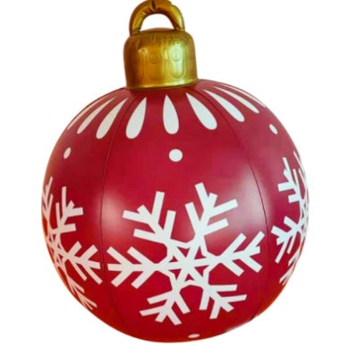60CM PVC Inflatable Christmas Ornament Ball Outdoor Giant Holiday Decoration